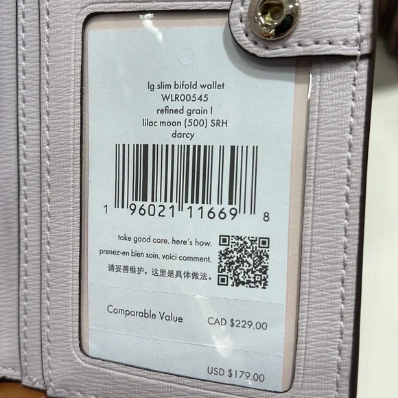 Kate Spade Darcy Large Slim Bifold Wallet
Lilac Moon - Picture 15 of 16